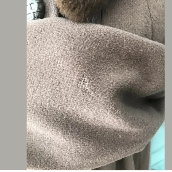 Vintage Coat 60’s 70’s Faux Fur Trim Button Up - Picture 7 of 8